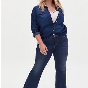 Torrid Taylor - Dark Denim Button Up Shirt